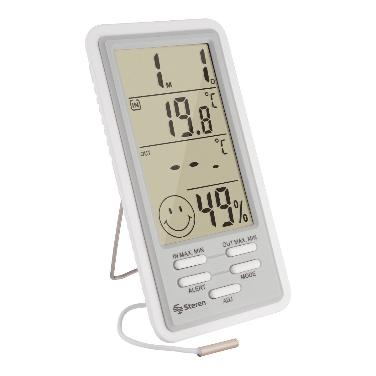 Termometro Medidor De Temperatura Y Humedad Con Reloj Interior Con Pantalla  De Gran Display Proskit Nt-311 con Ofertas en Carrefour