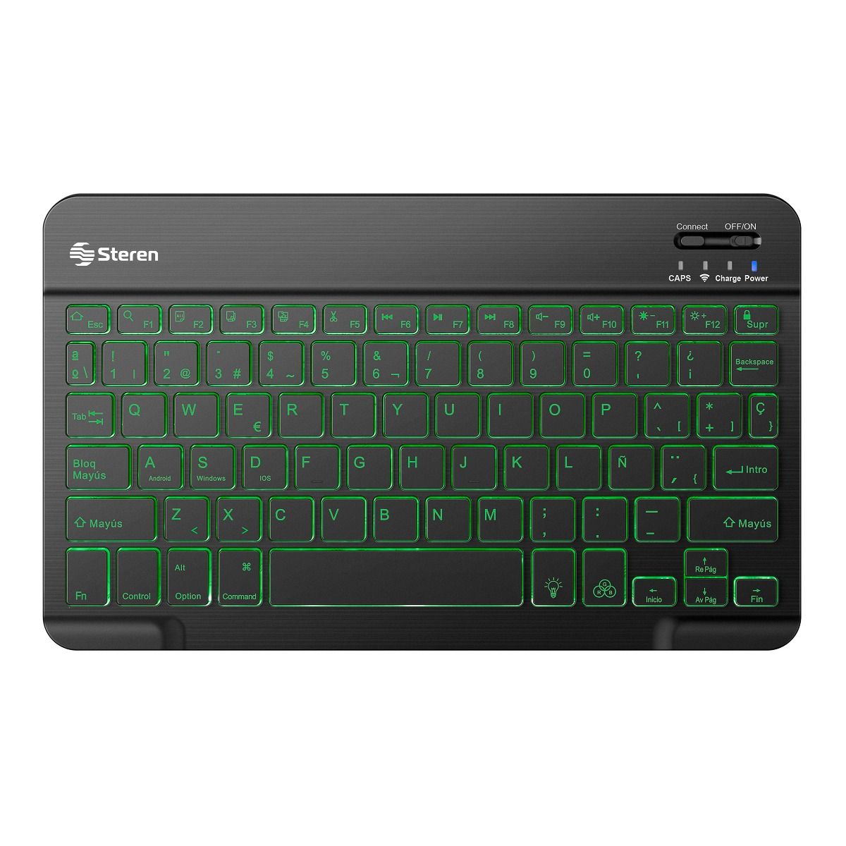 Teclado Bluetooth recargable con iluminacion multicolor