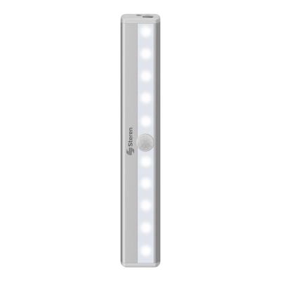 Lámpara LED automática tipo barra recargable con sensor PIR y sujeción magnética