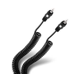 Cable auxiliar plug a plug 3,5 mm de 2,1 m, espiral