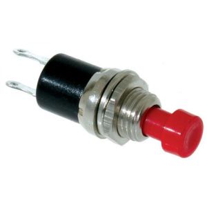Switch miniatura, de push, normalmente abierto, de 127 Vca, color rojo