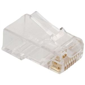 Plug RJ45 de 8 toma corrientes CAT 5e, para cable plano