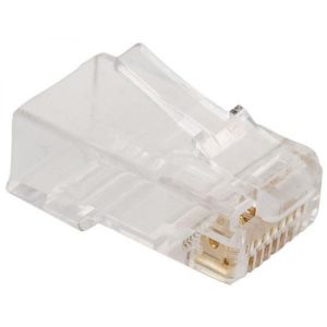 Plug RJ45 de 8 toma corrientes CAT 5e, para cable redondo