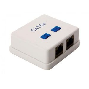 Caja Plastica doble RJ45 CAT 5e