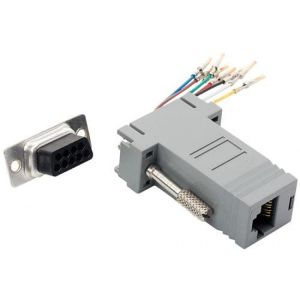 Adaptador jack DB9 a jack RJ45 de 8 toma corrientes