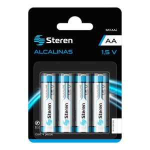 Paquete de 4 baterias alcalinas "AA"