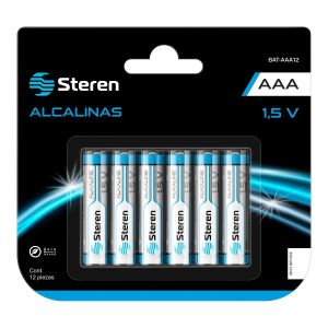 Paquete de 12 baterias alcalinas "AAA"
