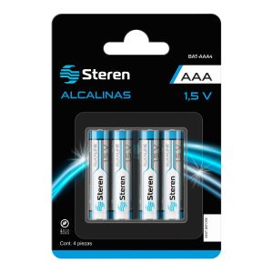 Paquete de 4 baterias alcalinas "AAA"