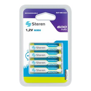 Pila recargable NiMH 9V (cuadrada) 200 mAh - Steren Colombia