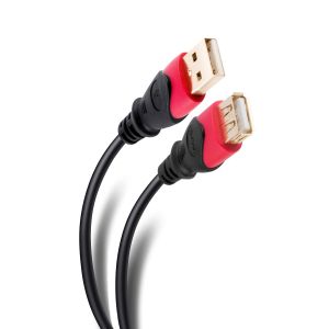 Extensión Elite USB de 1,8 m reforzada, con conectores dorados