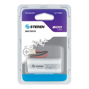 Bateria telefónica recargable NiMH de 2.4 Vcc, 800 mAh