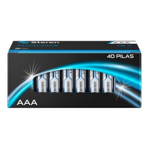 Paquete de 40 baterias alcalinas "AAA"