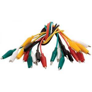 Juego de cables con lagartos de 2,7 cm, 3 Amperes