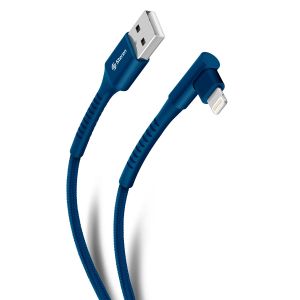 Cable USB a Lightning con conector a 90° de 2 m color azul