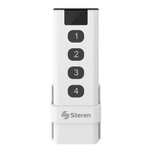 Control remoto Bluetooth* programable de 4 botones, para dispositivos Steren Home