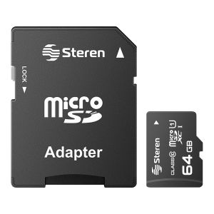 Memoria microSD XC de 64 GB, clase UHS- IU1, V10, A1, con adaptador SD