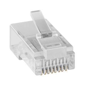 Plug RJ45 de 8 contactos CAT 5e, para cable redondo