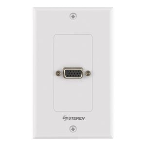 Placa de pared con cople jack a jack VGA (DB15)