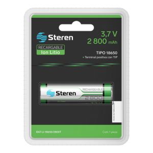 Batería recargable Li-ion 2800 mAh tipo 18650