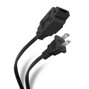 Extensión de 3 contactos, de 4 m, negra