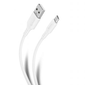 Cable USB a micro USB de 1 m color blanco