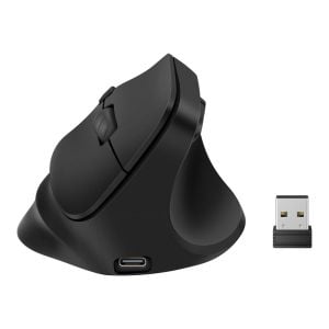 Mouse Bluetooth* / RF vertical multiequipo con batería recargable, 800 / 1200 / 1800 / 2400 DPI