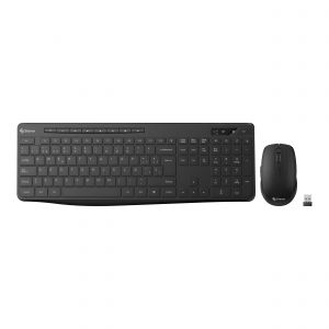 Teclado y mouse inalámbricos color negro