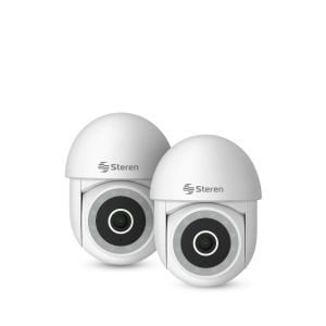 2 mini cámaras de seguridad Wi-Fi* 3 Mpx robotizadas con seguidor de movimiento, para exterior