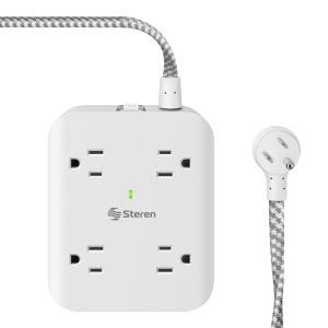 Multitoma de 8 salidas con supresor de picos (310 J) y cargador USB C PD 20 W / 3 x USB 15 W