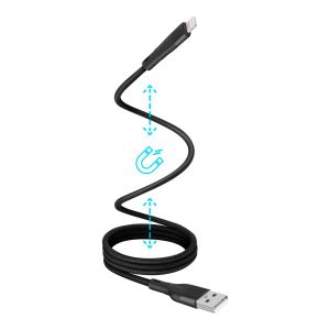Cable USB a Lightning magnético tipo cordón de 1 m 12 W