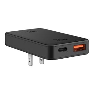 Cargador GaN USB‑C PD 45 W / USB QC 18 W, con adaptador de clavija europea