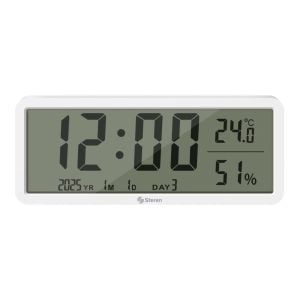 Reloj digital con termómetro e higrómetro