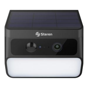 Cámara de seguridad Wi-Fi 6*, 4 Mpx con panel solar, para exterior, compatible con asistentes de voz