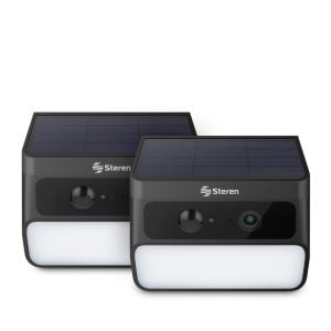 Cámaras de seguridad Wi-Fi 6*, 4 Mpx con panel solar, para exterior, compatibles con asistentes de voz