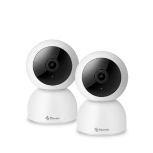 2 Cámaras de seguridad Wi-Fi* 3 Mpx robotizadas con seguidor de movimiento, doble banda