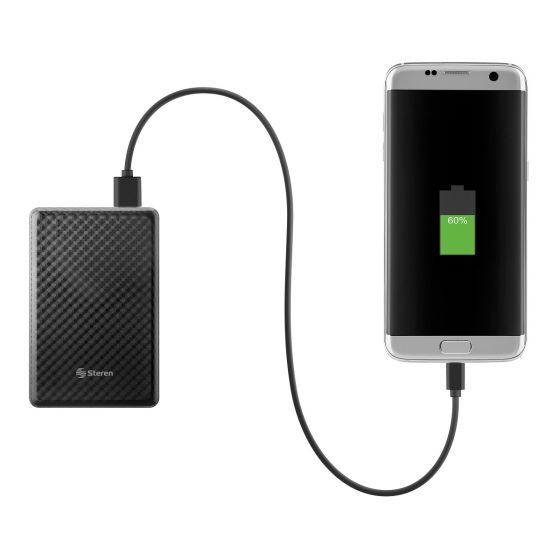 Power Bank de 5,000 mAh, texturizada Steren Tienda en L